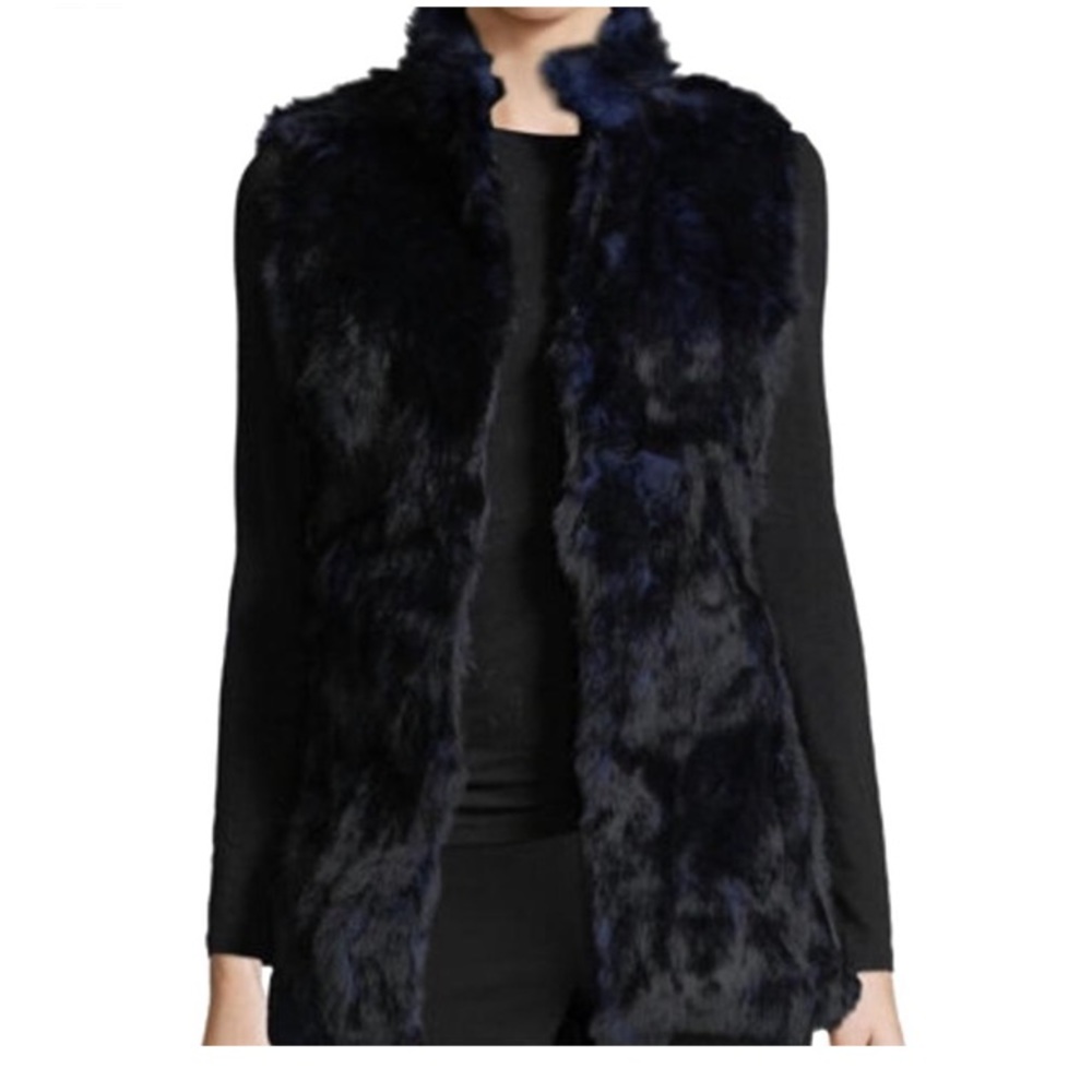 Black fur vest